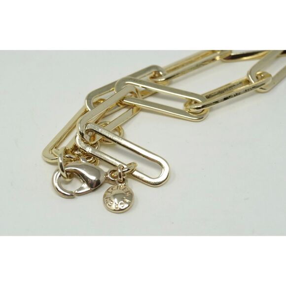 J. Crew‎ THREE Piece Gold Tone Layering and Bracelet Set NWT Paperclip Chains - Picture 10 of 10